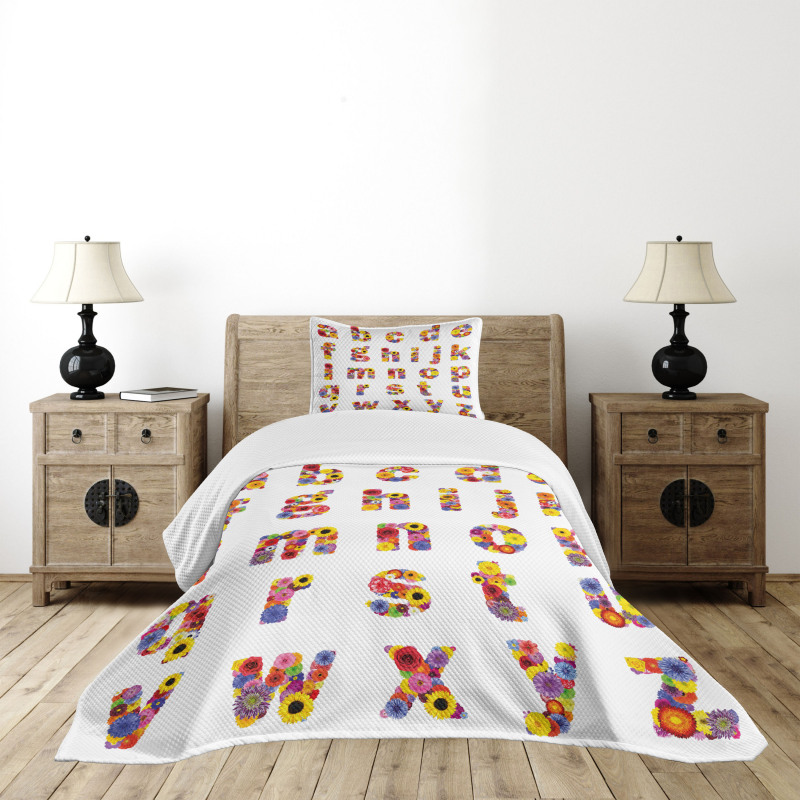 Blooming Nature Flowers Bedspread Set