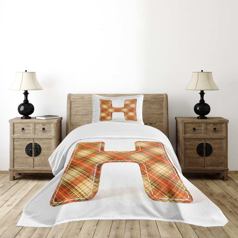 Retro Revival Typeset Bedspread Set