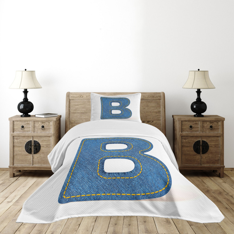 Jeans Retro Fashion Bedspread Set