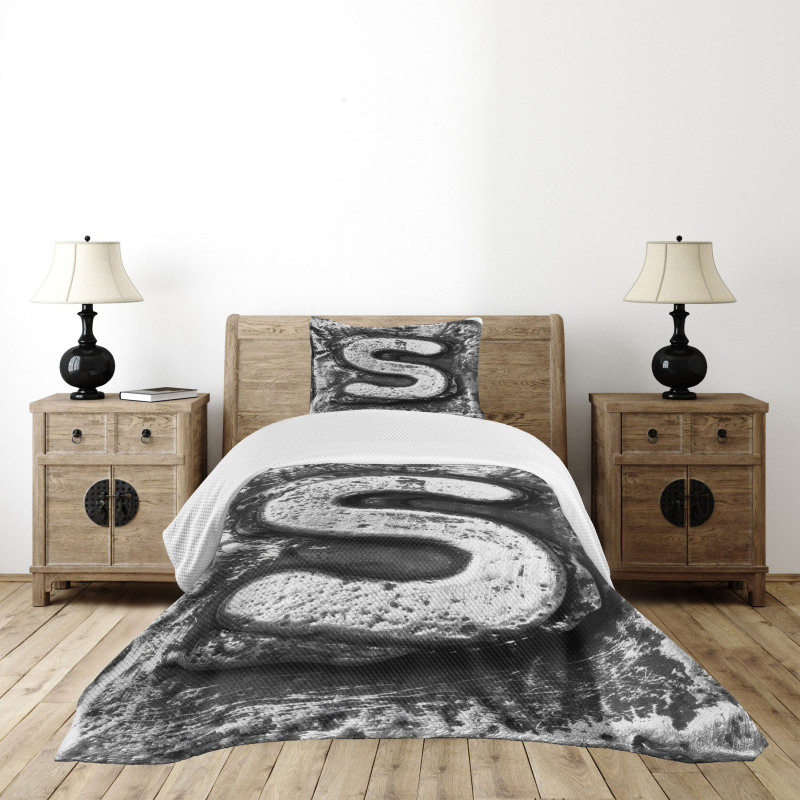 Industry Alphabet Font Bedspread Set