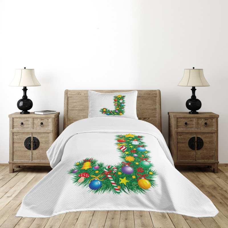 Uppercase Christmas Bedspread Set