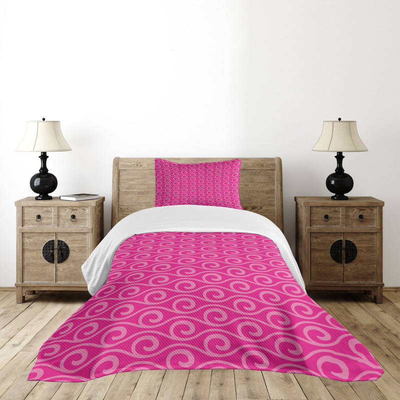 Fantasy Waves Curves Bedspread Set