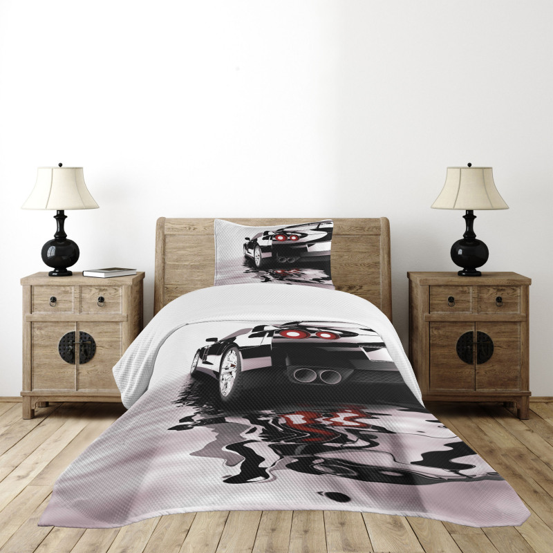 Modern Black Vehicle Style Bedspread Set