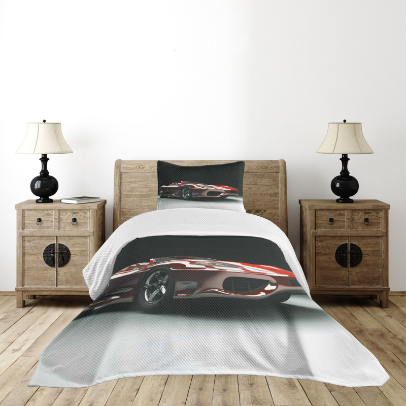 Automotive Industry Theme Bedspread Set