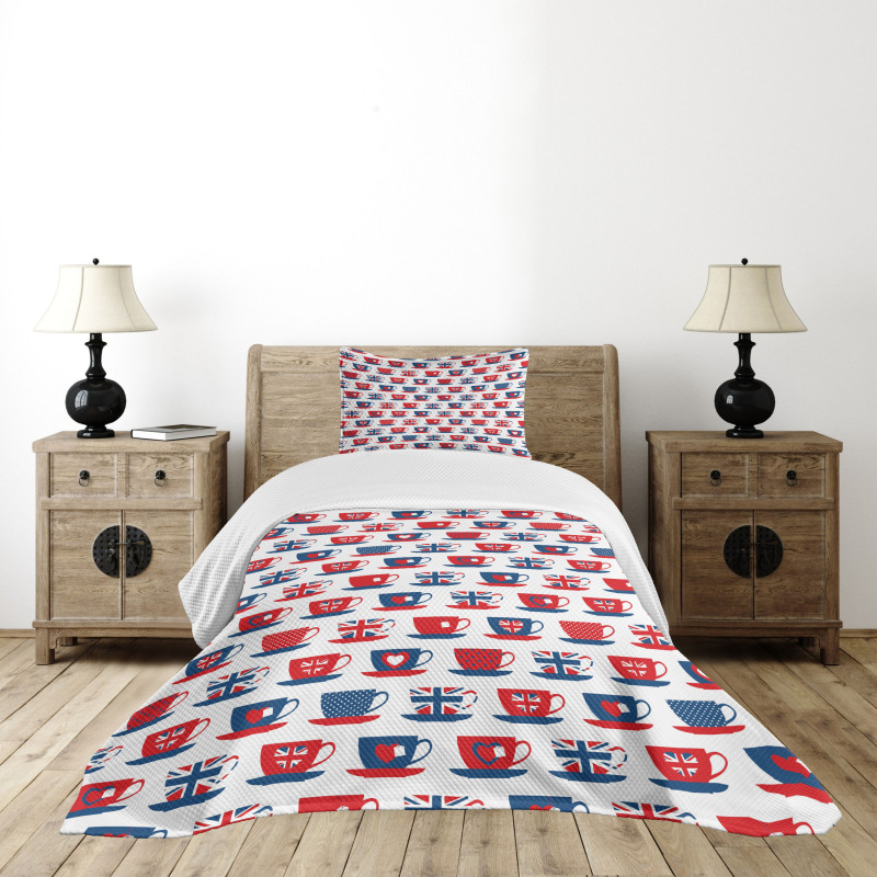 Britain Teacups Bedspread Set