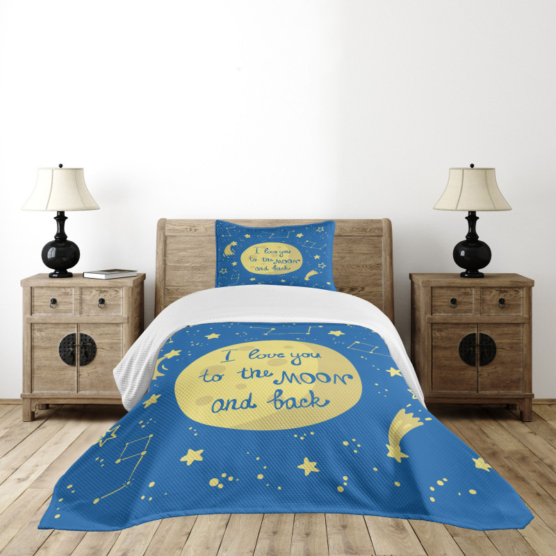 Comet Astronomy Star Bedspread Set