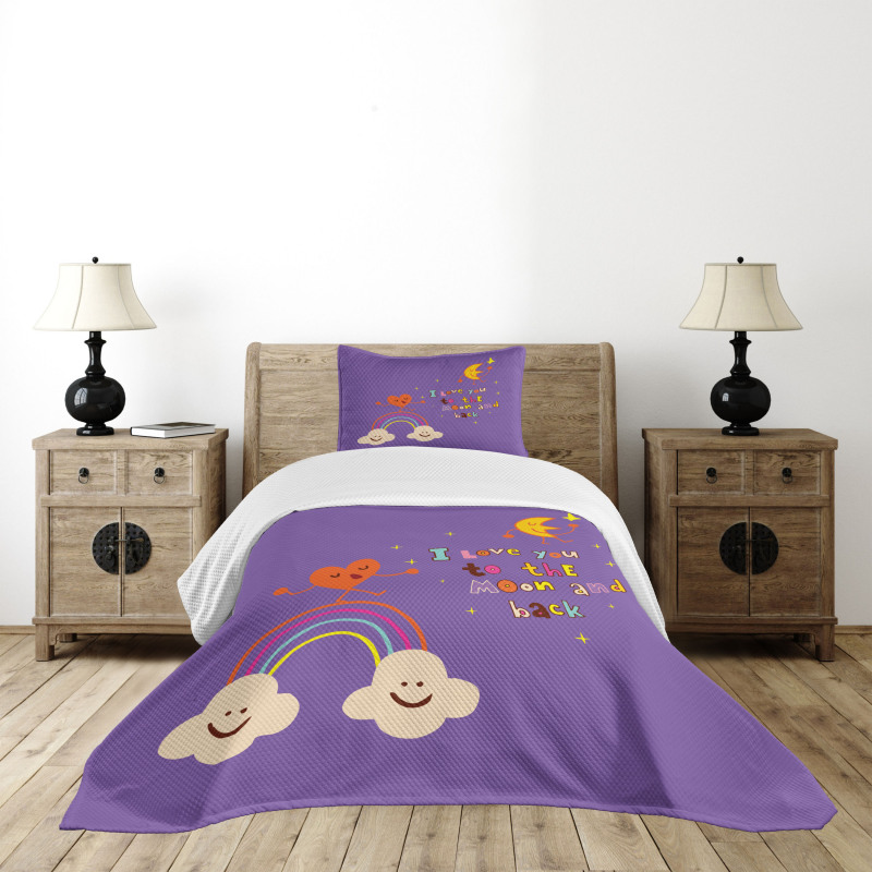 Magic Happy Rainbow Bedspread Set