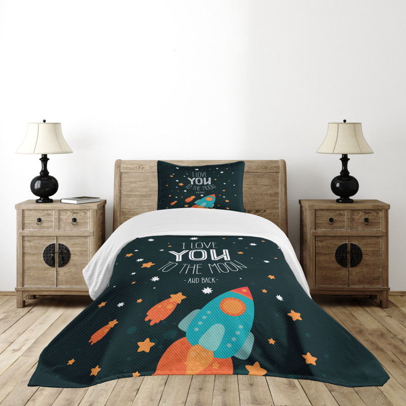 Rocket Cosmic Love Bedspread Set