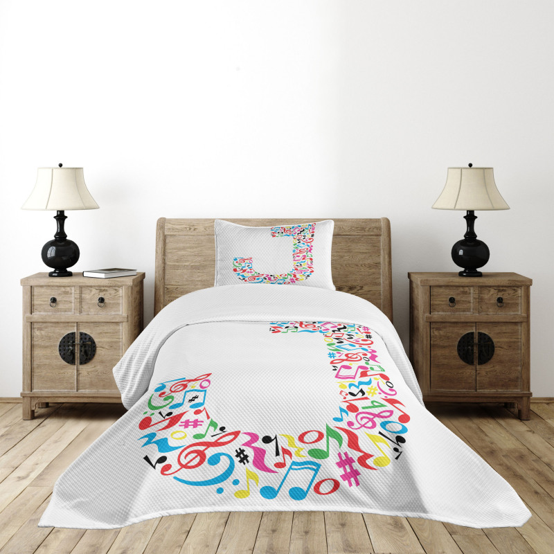 J Typography Bedspread Set