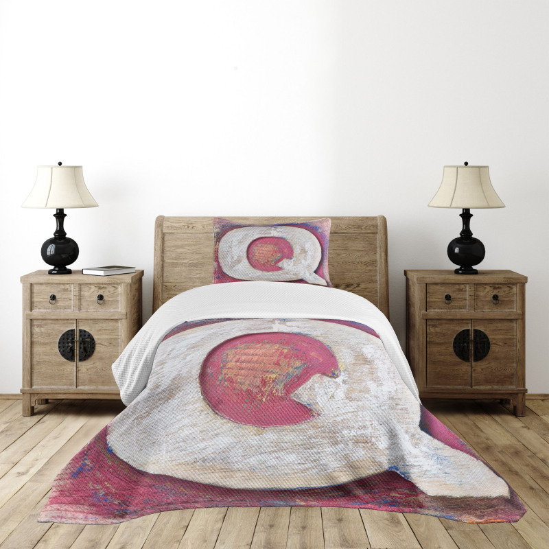 Wooden Writing Bedspread Set