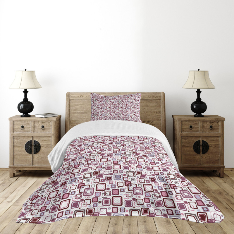 Abstract Square Shape Bedspread Set