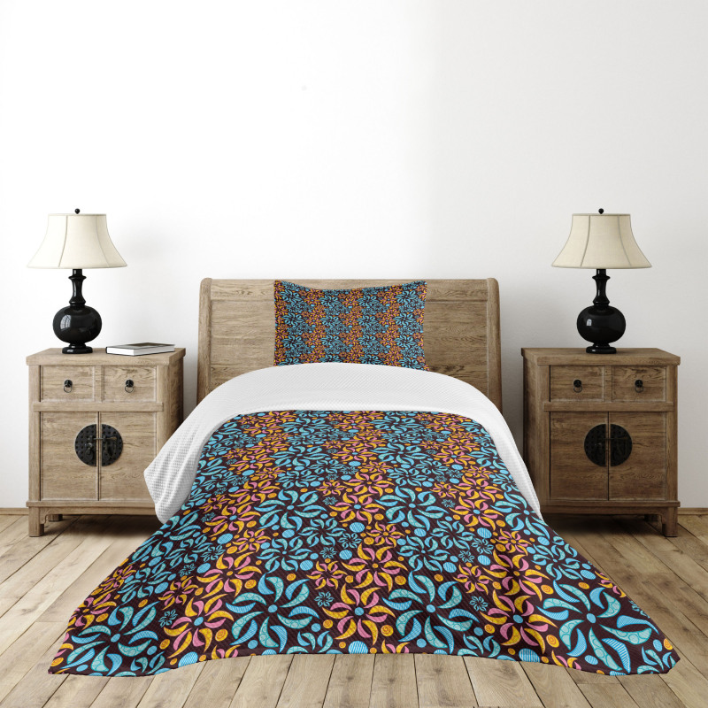 Surreal Floral Circle Bedspread Set