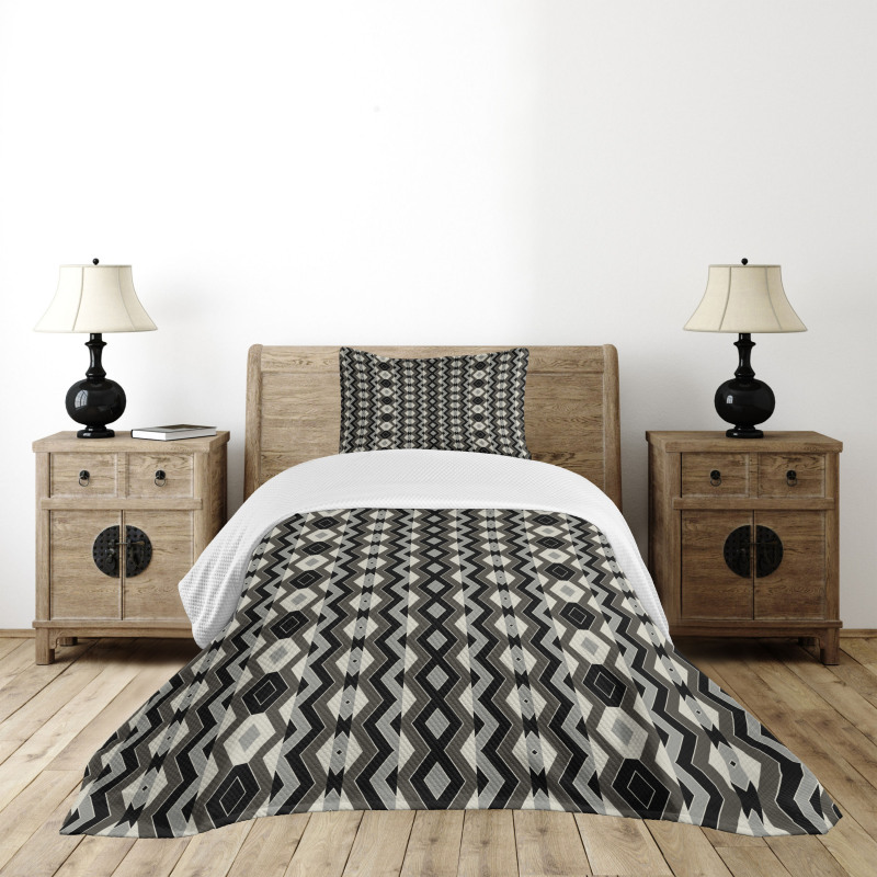 Chevron Zigzags Boho Bedspread Set