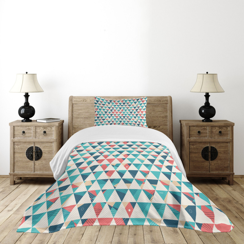 Triangle Hexagons Bedspread Set