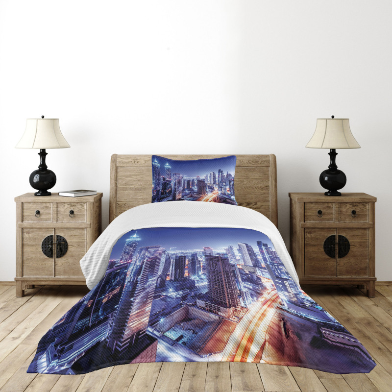 Dubai Downtown Modern UAE Bedspread Set