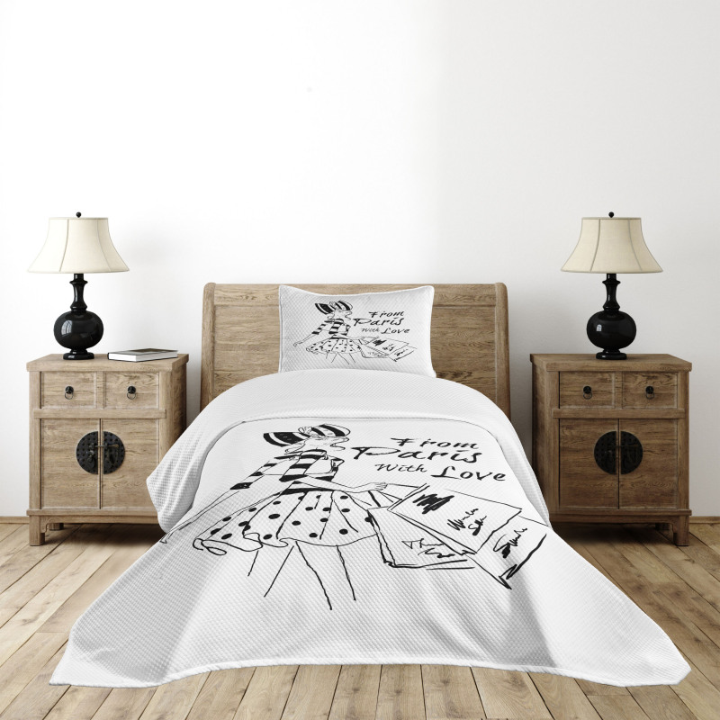 Love Fashion Girl Bedspread Set