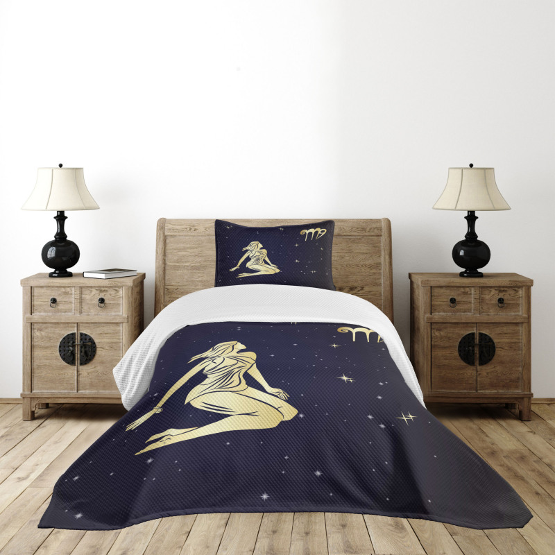 Woman in Short Dress Bedspread Set