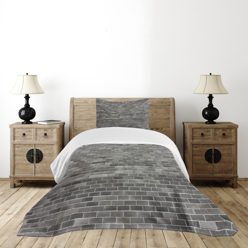 Brick Wall Tiles Bedspread Set