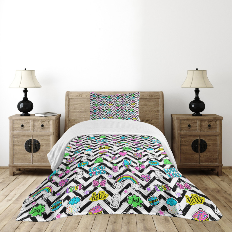 Zigzag Colorful Bedspread Set