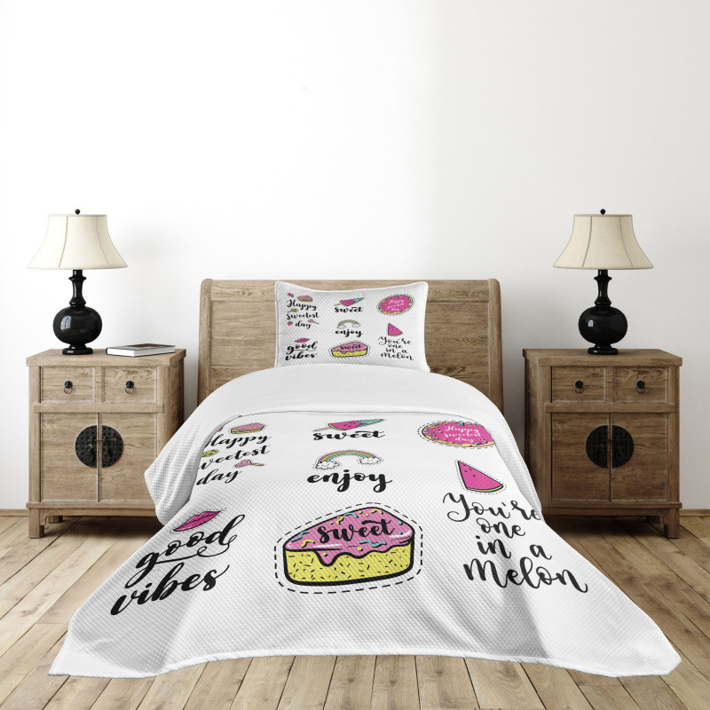 Happy Sweetest Day Bedspread Set