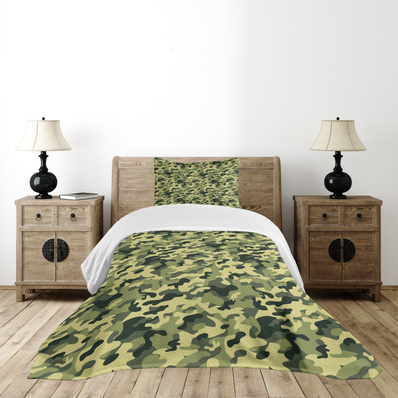 Pale Clothing Motif Bedspread Set