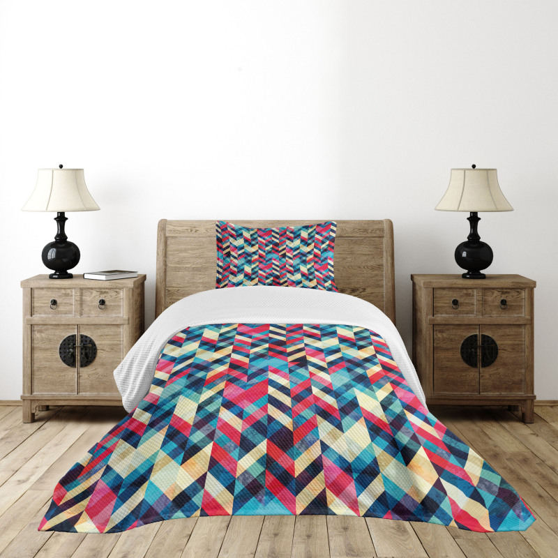 Hipster Zigzag Chevron Bedspread Set