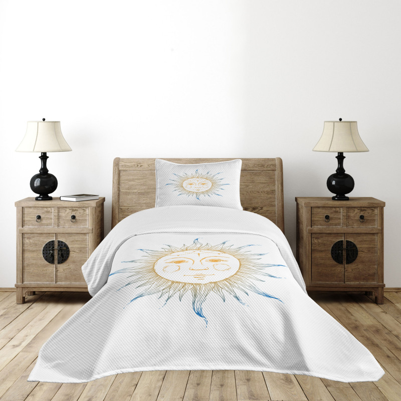 Ornate Aztec Star Motif Bedspread Set