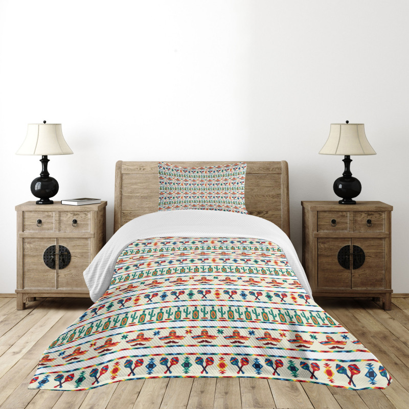 Native Cultural Borders Bedspread Set