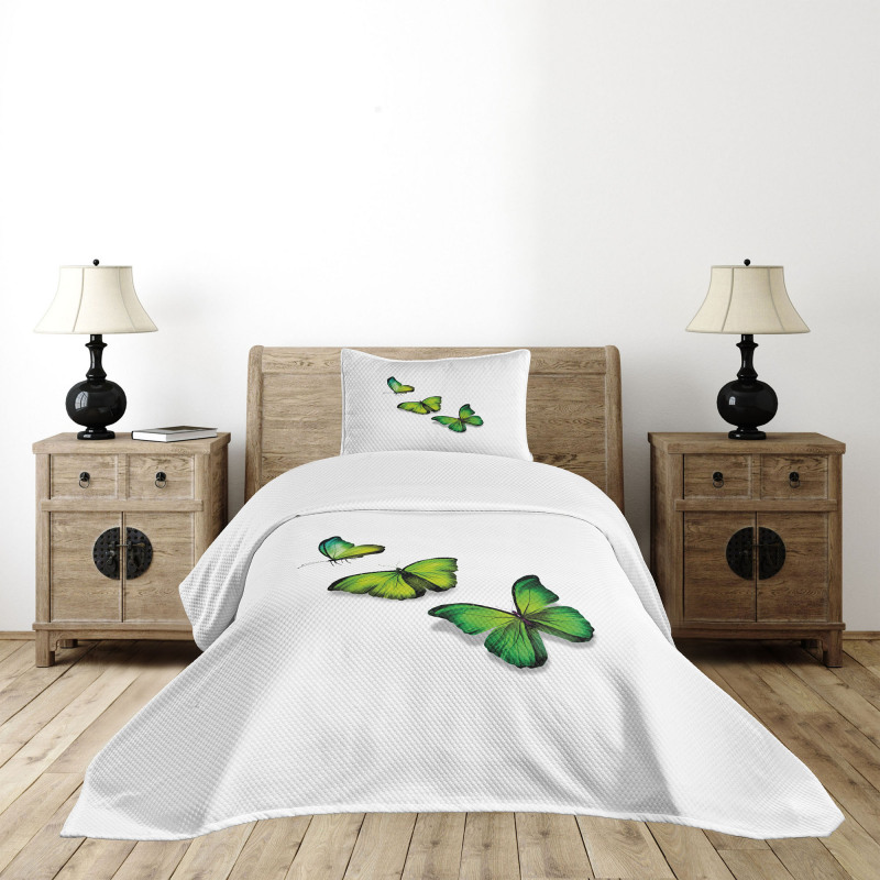 Spring Butterfly Bedspread Set