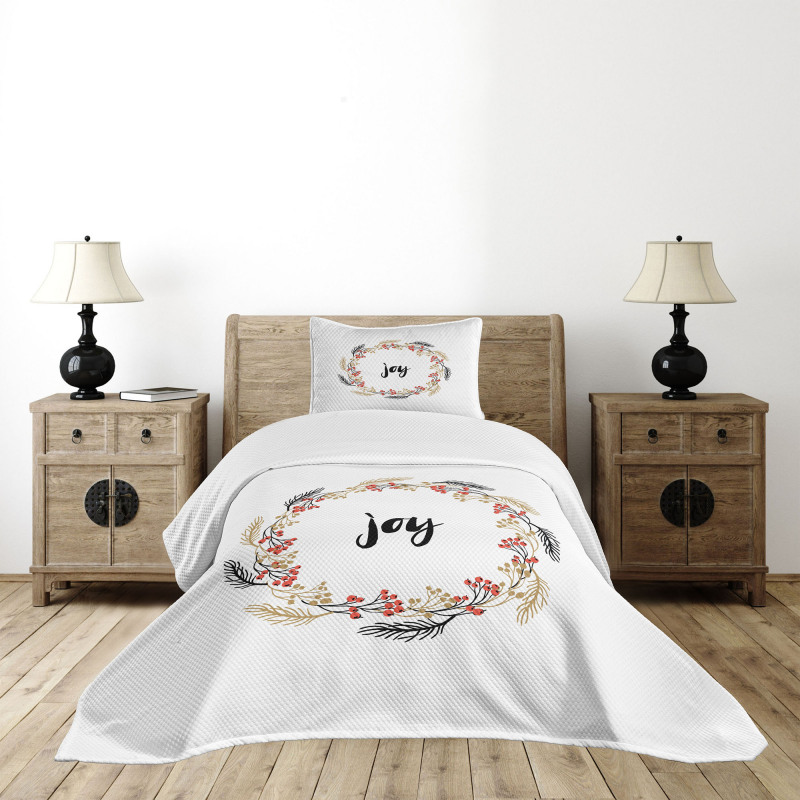 Wreaths Vintage Design Bedspread Set