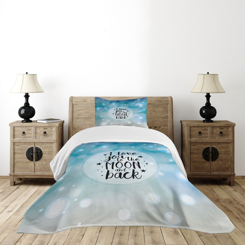 Stars Typography Dreamy Bedspread Set