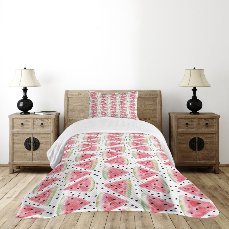 Pieces of Watermelon Bedspread Set