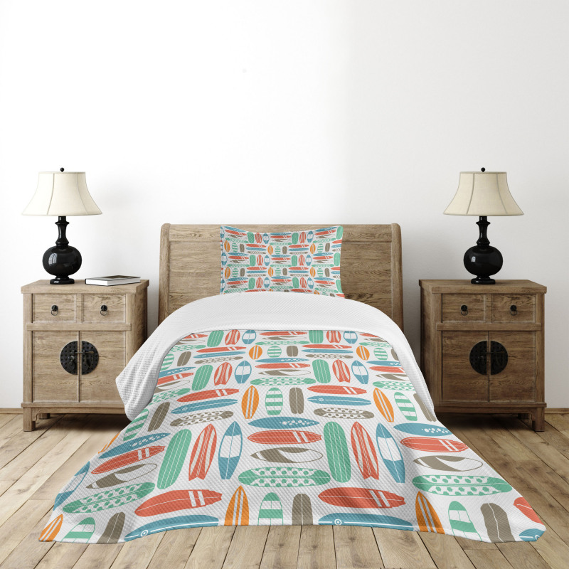 Summer Travel Retro Bedspread Set