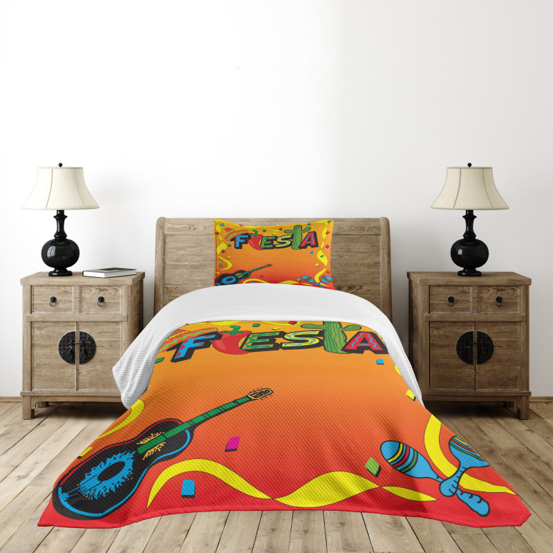 Latino Themed Party Bedspread Set