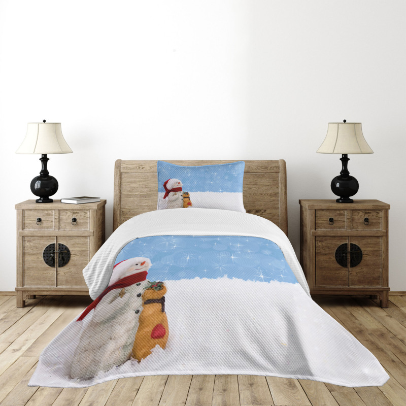 Winter Christmas Time Bedspread Set