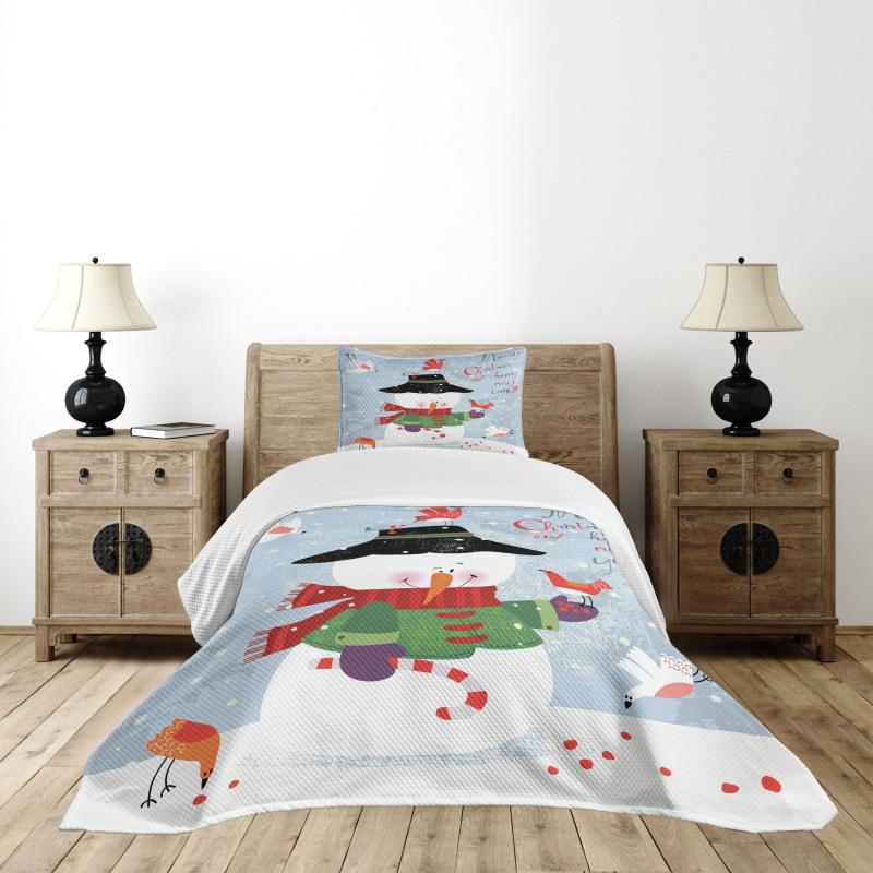 Xmas New Year Grunge Bedspread Set