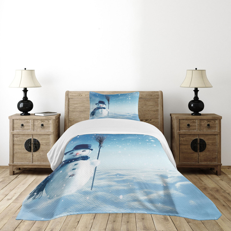 Wintry Land Snowy Cold Bedspread Set