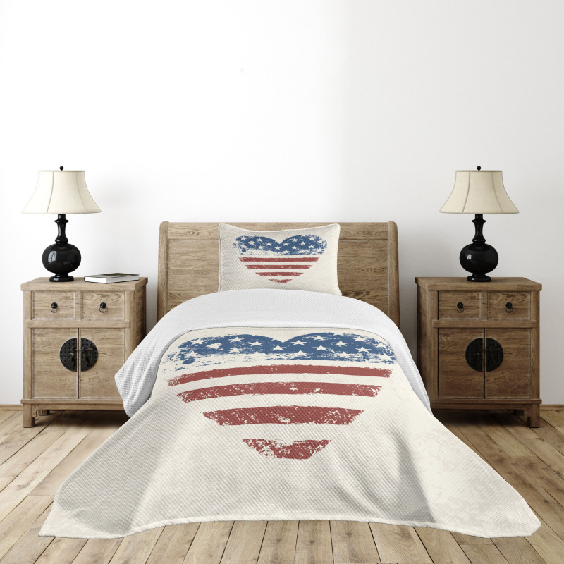 Patriotic Flag USA Bedspread Set