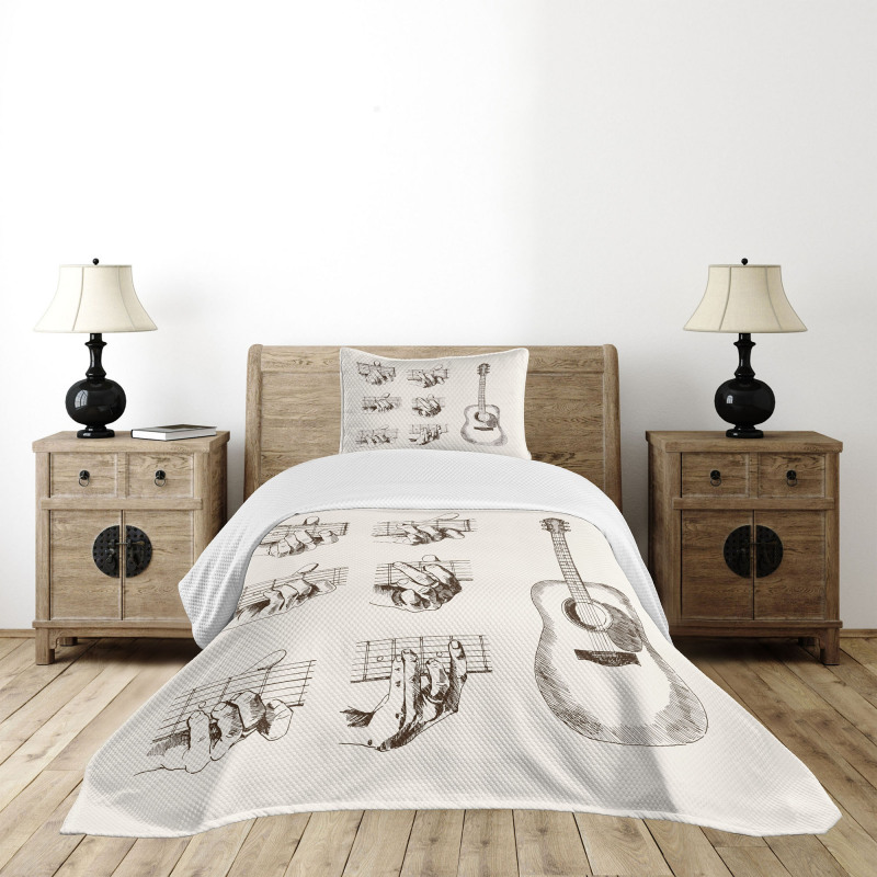 Sketch Chords Flamenco Bedspread Set