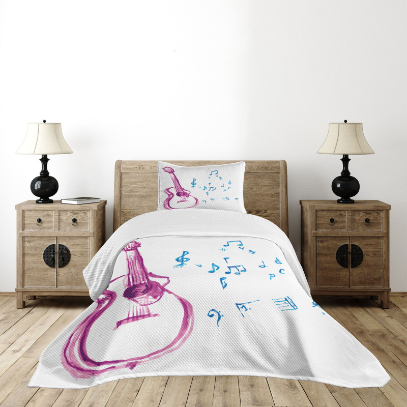 Watercolor Music Making Bedspread Set