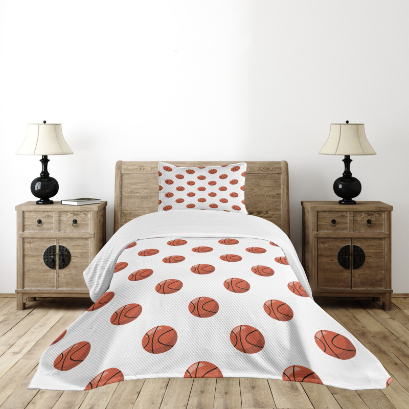 Cartoon Balls Score Bedspread Set