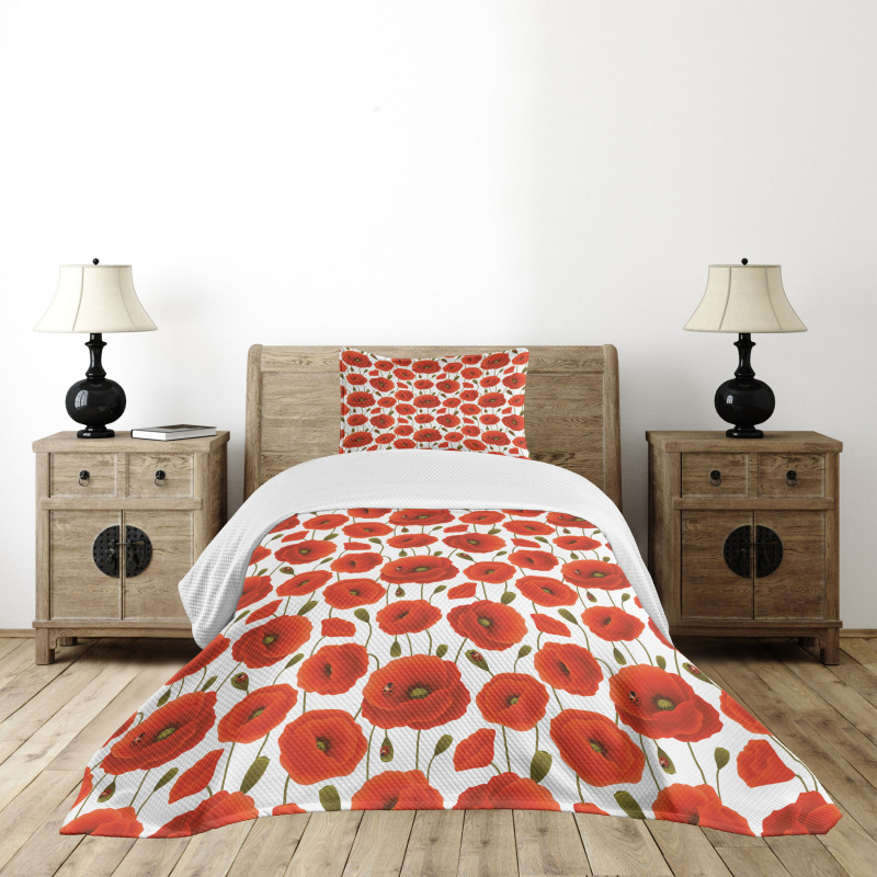 Floral Blossom Spring Bedspread Set