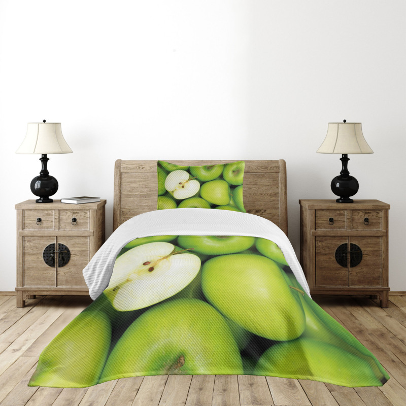 Realistic Healthy Snack Bedspread Set