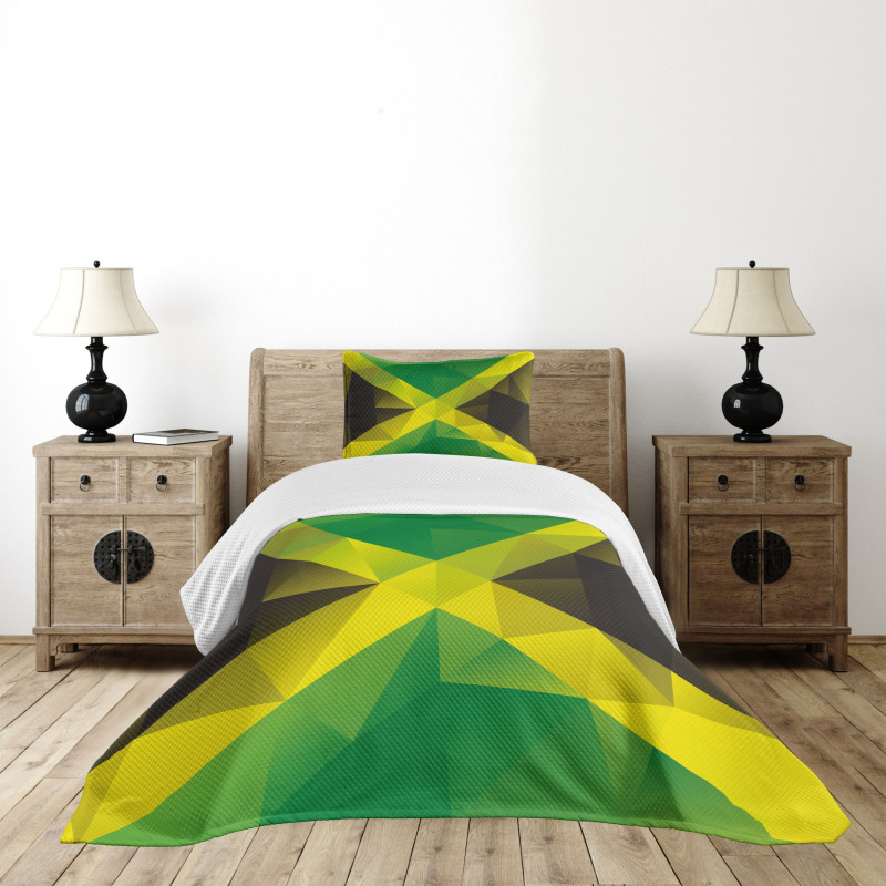 Triangle Polygon Flag Bedspread Set