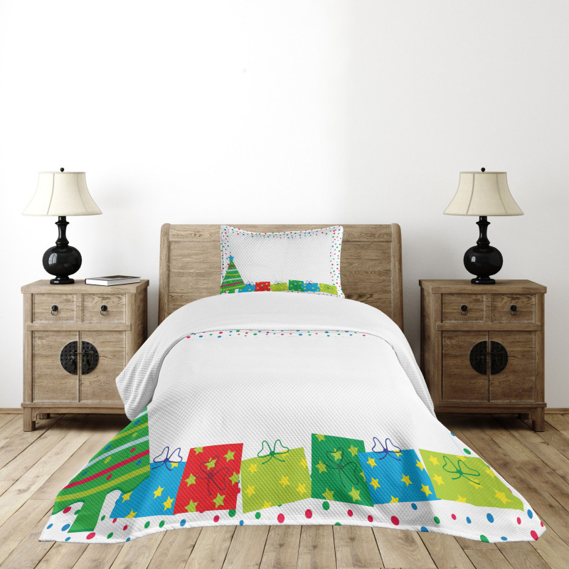 Christmas New Year Bedspread Set