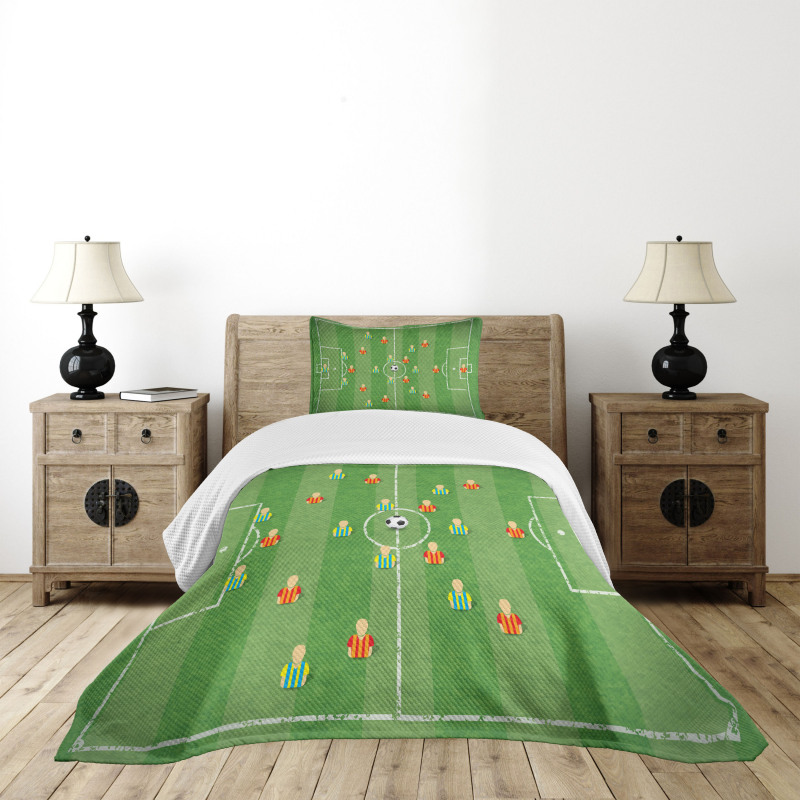 Goalkeeper Striker Motif Bedspread Set