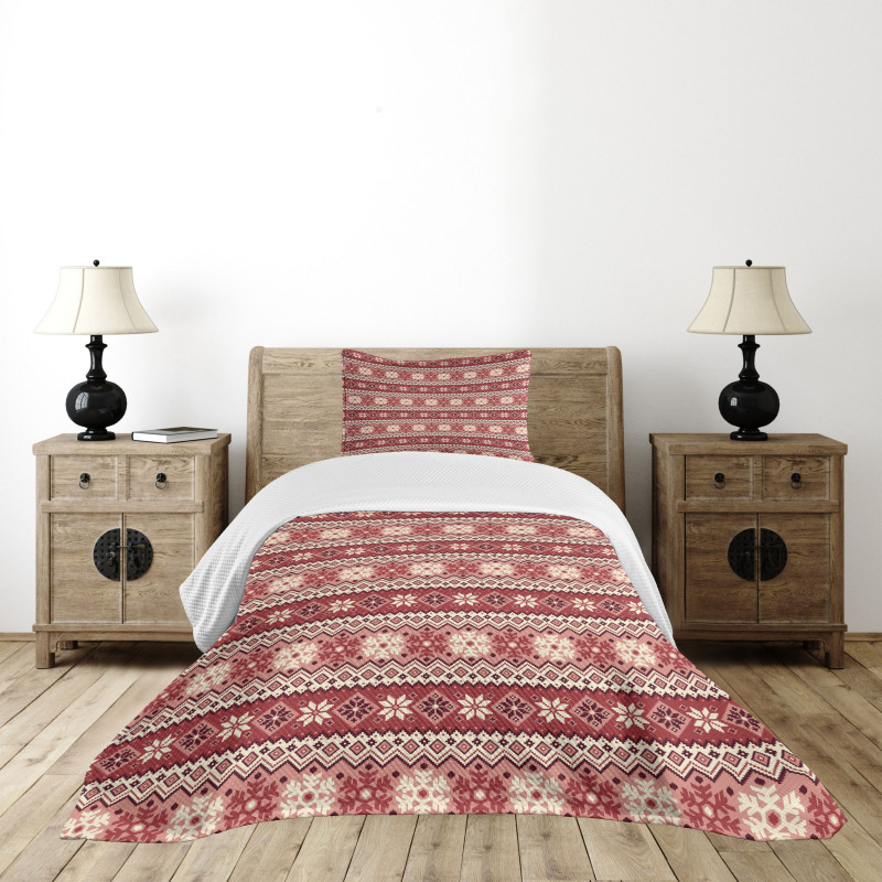 Scandinavian Xmas Snow Bedspread Set