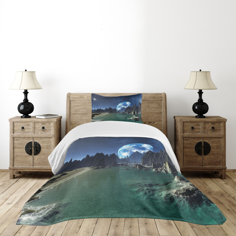 Earth from Alien Shores Bedspread Set