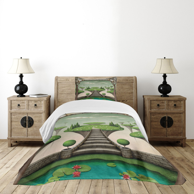 Hanging Islands Pond Bedspread Set