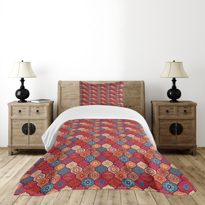 Oriental Wavy Natural Bedspread Set